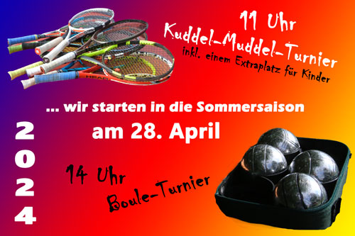Ankündigung Kuddel-Muddel- und Bouel-Turnier
